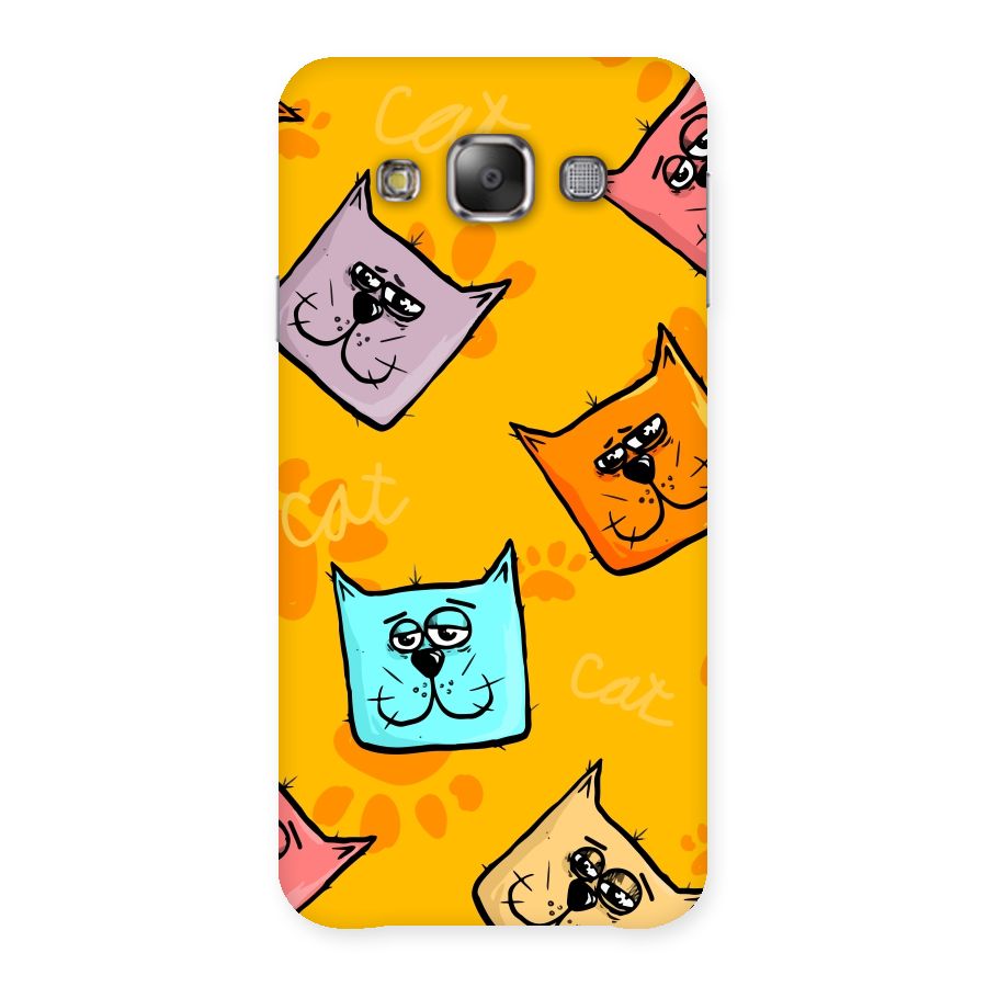 Cute Cat Pattern Back Case for Galaxy E7