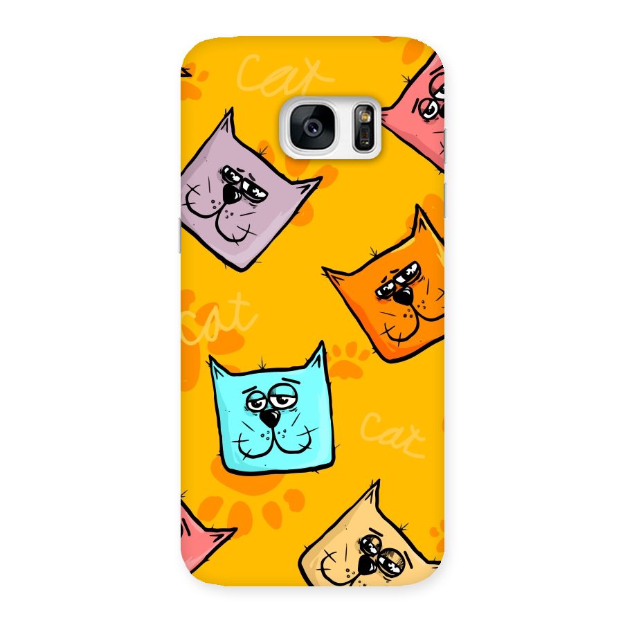 Cute Cat Pattern Back Case for Galaxy S7 Edge