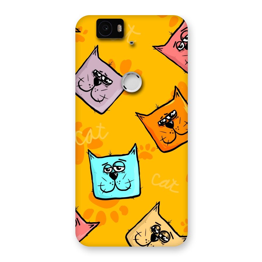 Cute Cat Pattern Back Case for Google Nexus-6P