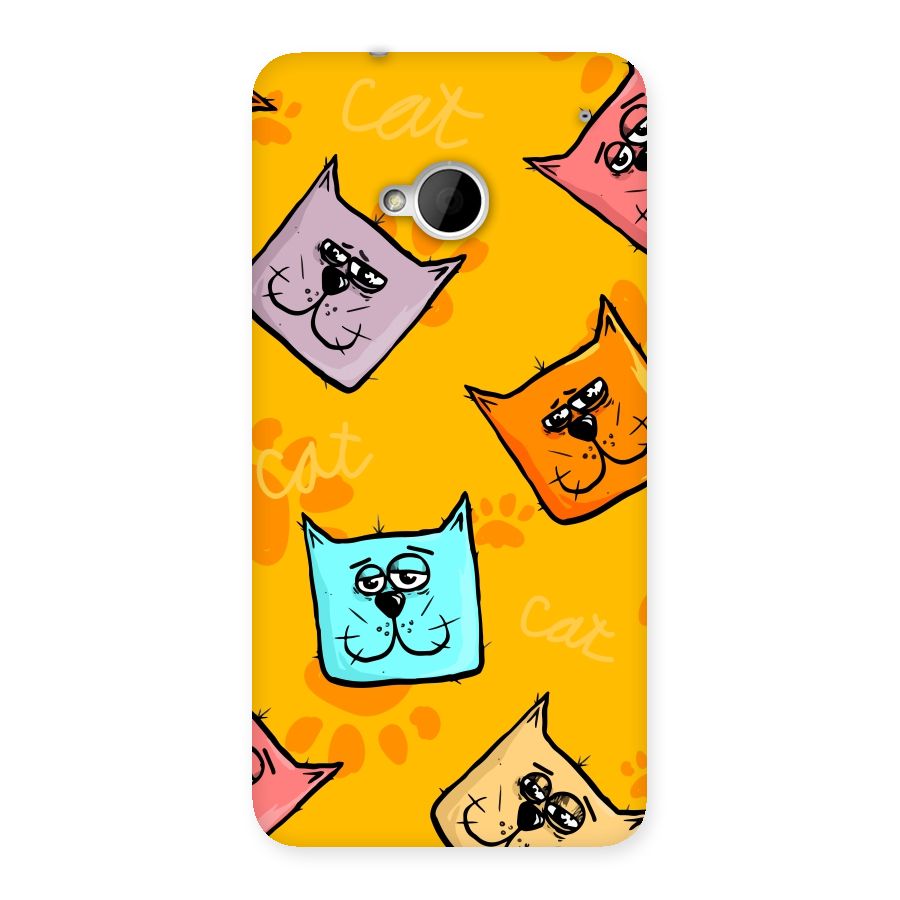 Cute Cat Pattern Back Case for HTC One M7