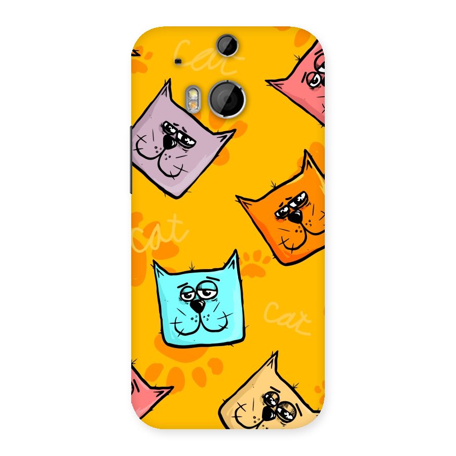 Cute Cat Pattern Back Case for HTC One M8