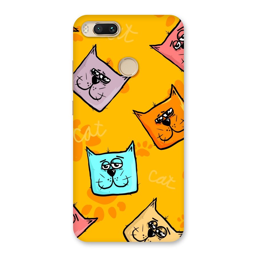 Cute Cat Pattern Back Case for Mi A1