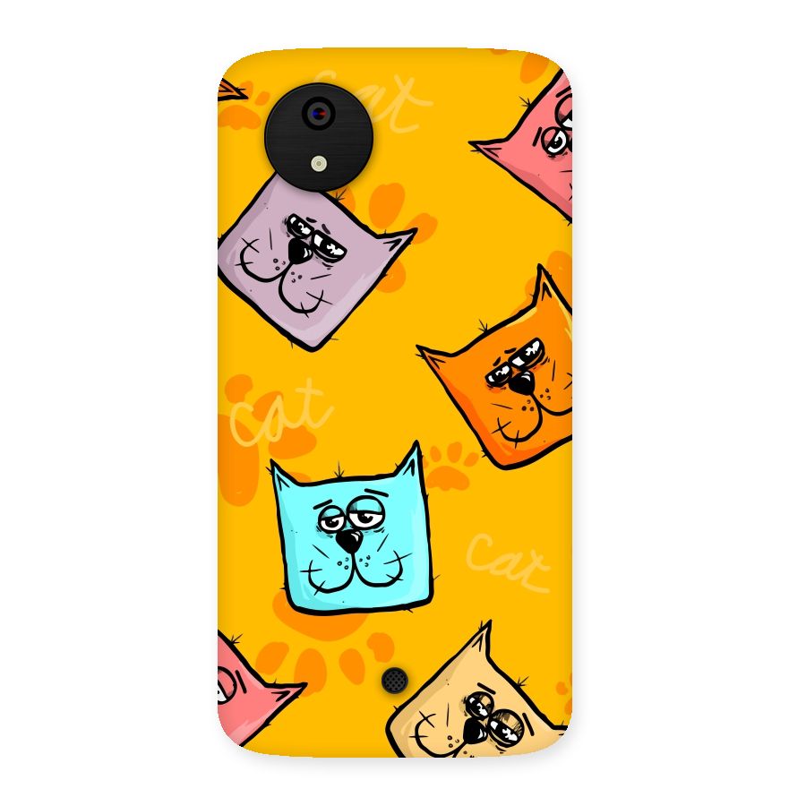 Cute Cat Pattern Back Case for Micromax Canvas A1