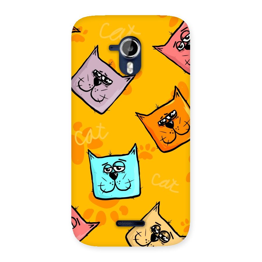 Cute Cat Pattern Back Case for Micromax Canvas Magnus A117
