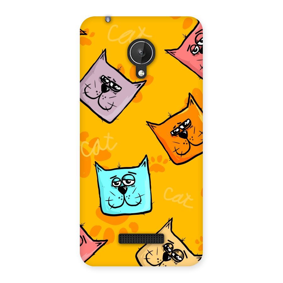 Cute Cat Pattern Back Case for Micromax Canvas Spark Q380