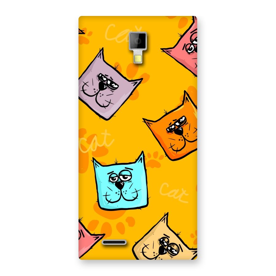 Cute Cat Pattern Back Case for Micromax Canvas Xpress A99
