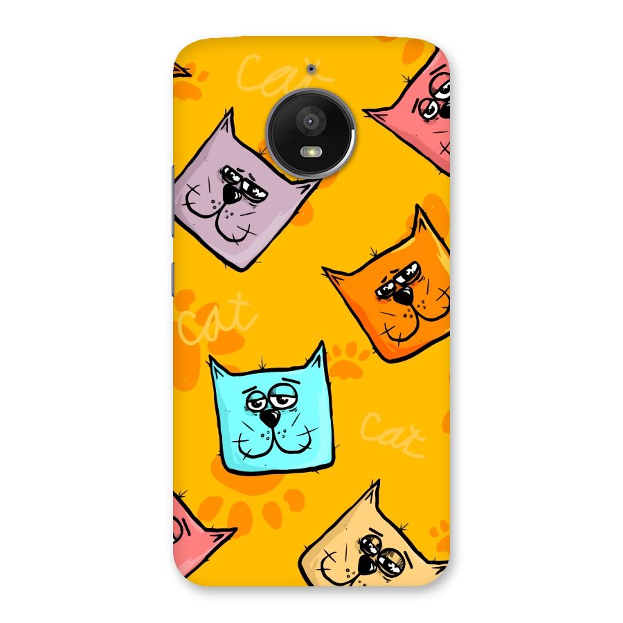 Cute Cat Pattern Back Case for Moto E4 Plus