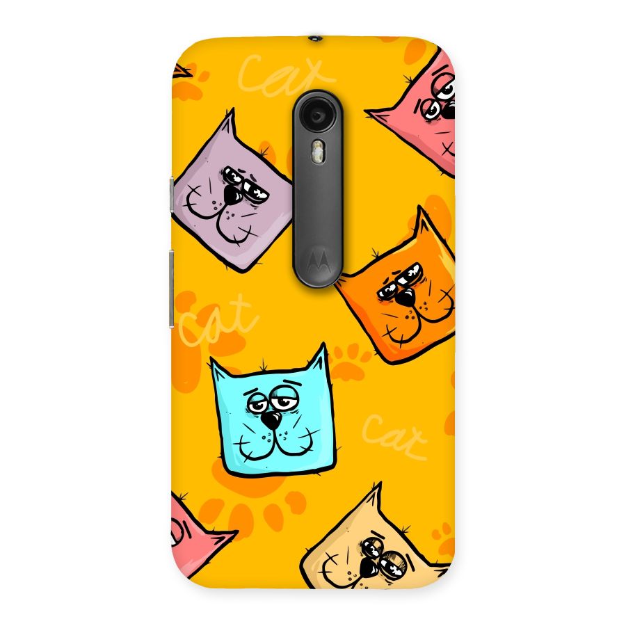 Cute Cat Pattern Back Case for Moto G3