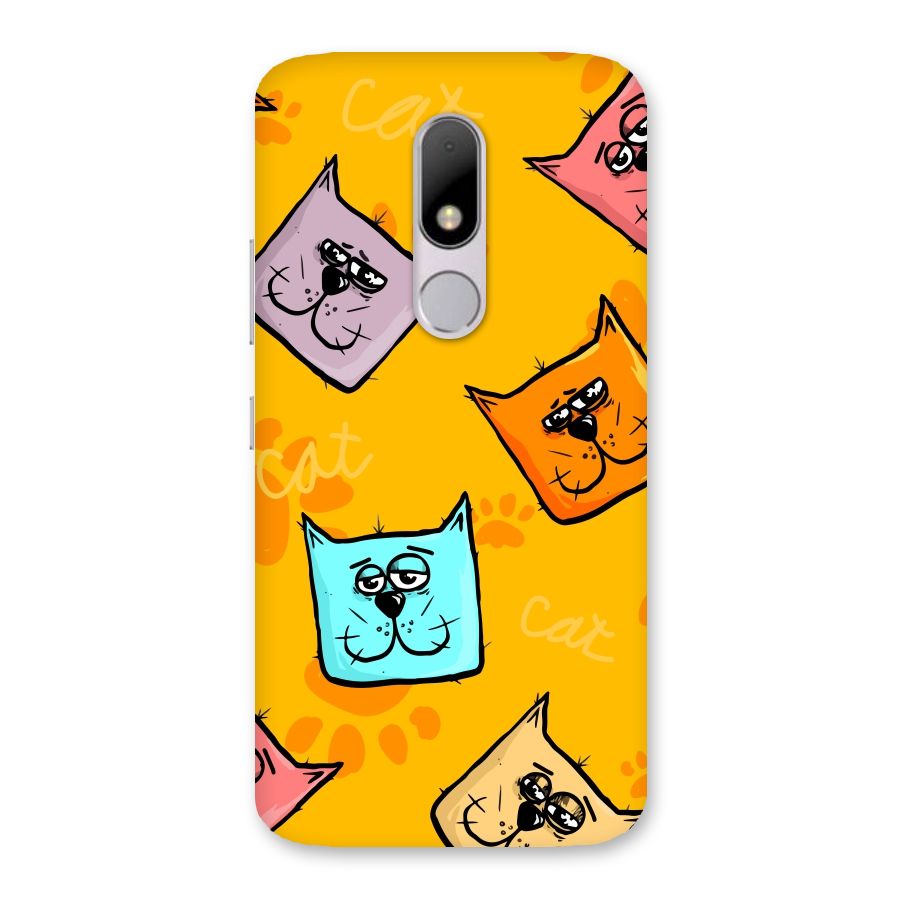 Cute Cat Pattern Back Case for Moto M