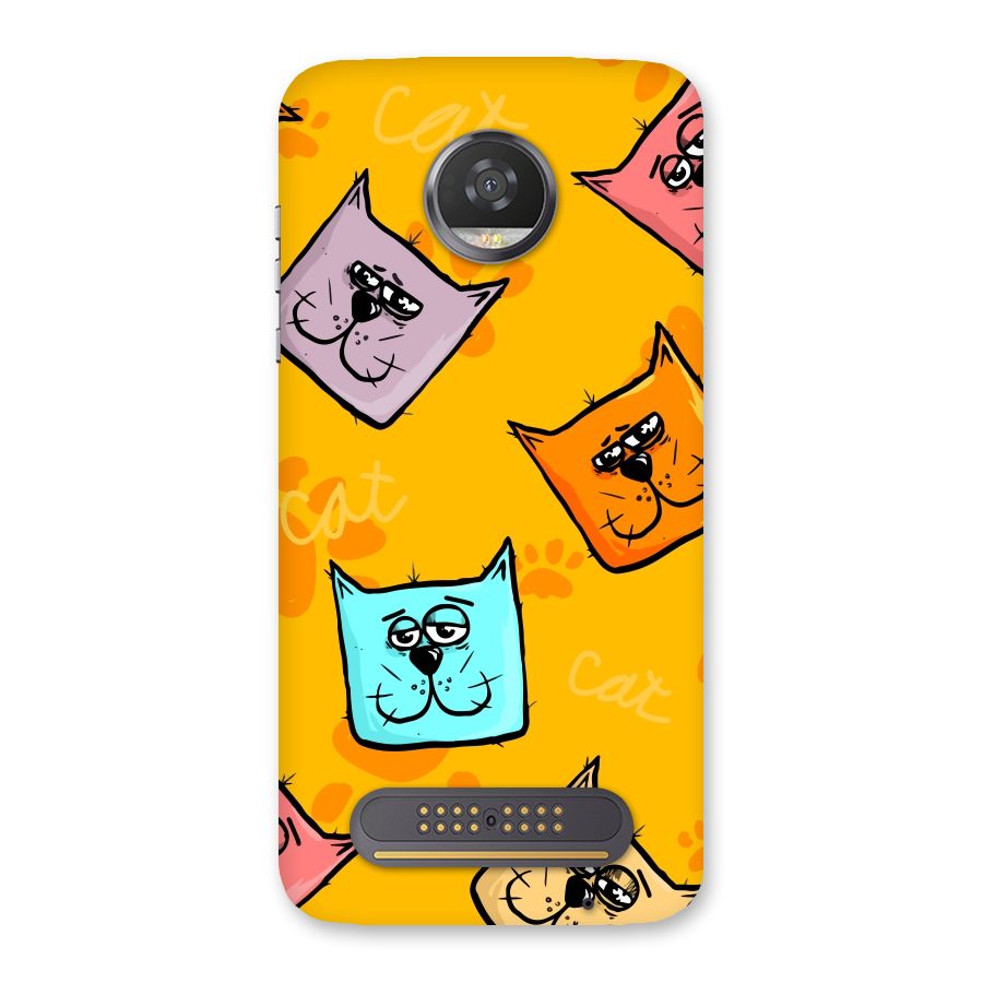 Cute Cat Pattern Back Case for Moto Z2 Play