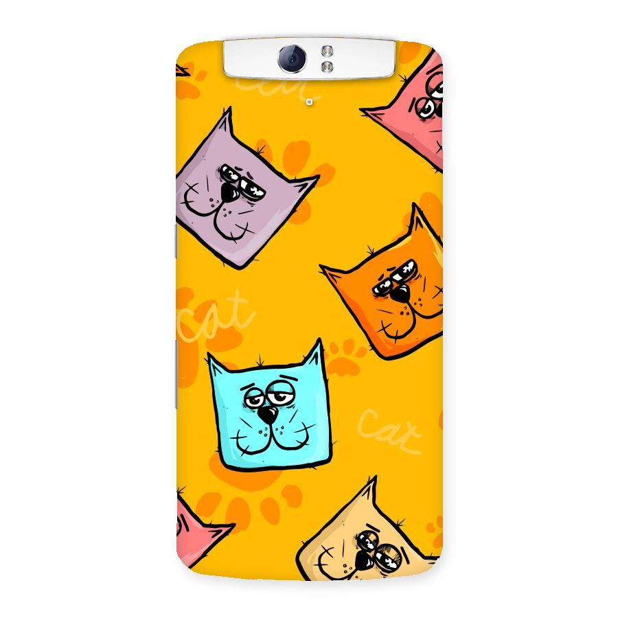 Cute Cat Pattern Back Case for Oppo N1
