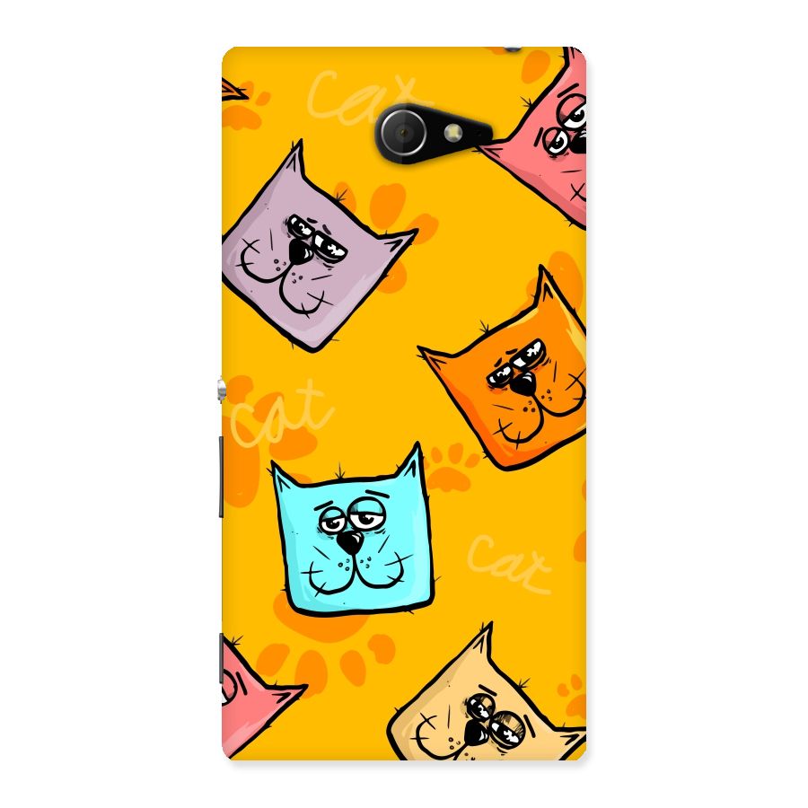 Cute Cat Pattern Back Case for Sony Xperia M2