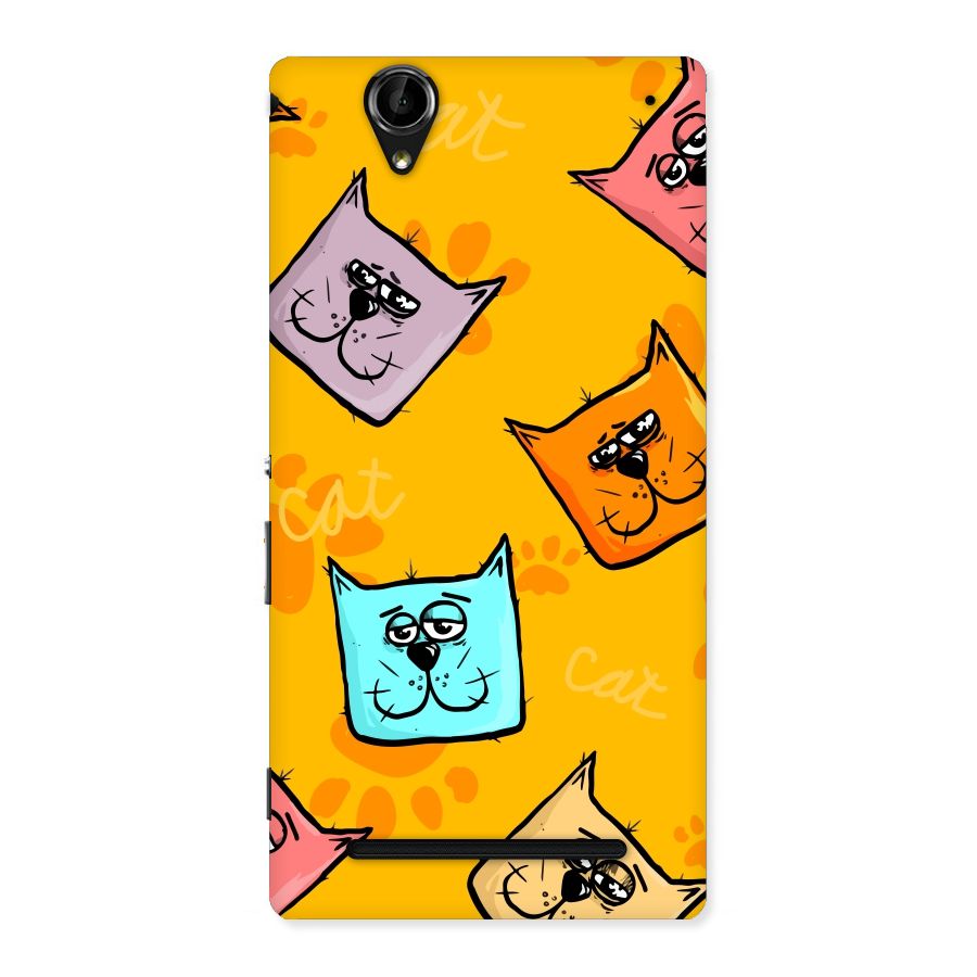 Cute Cat Pattern Back Case for Sony Xperia T2