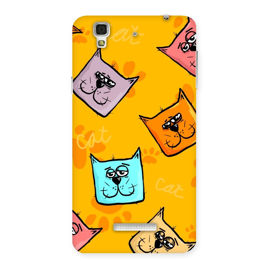 Cute Cat Pattern Back Case for YU Yureka Plus