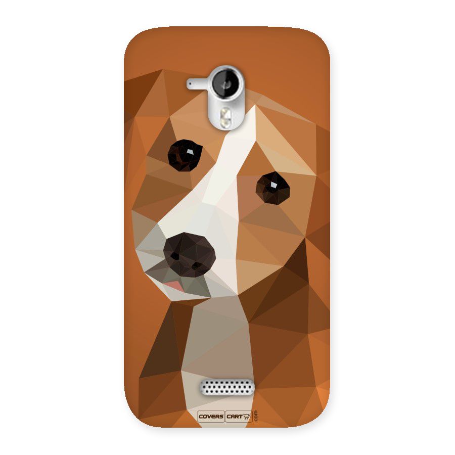 Cute Dog Back Case for Micromax Canvas HD A116
