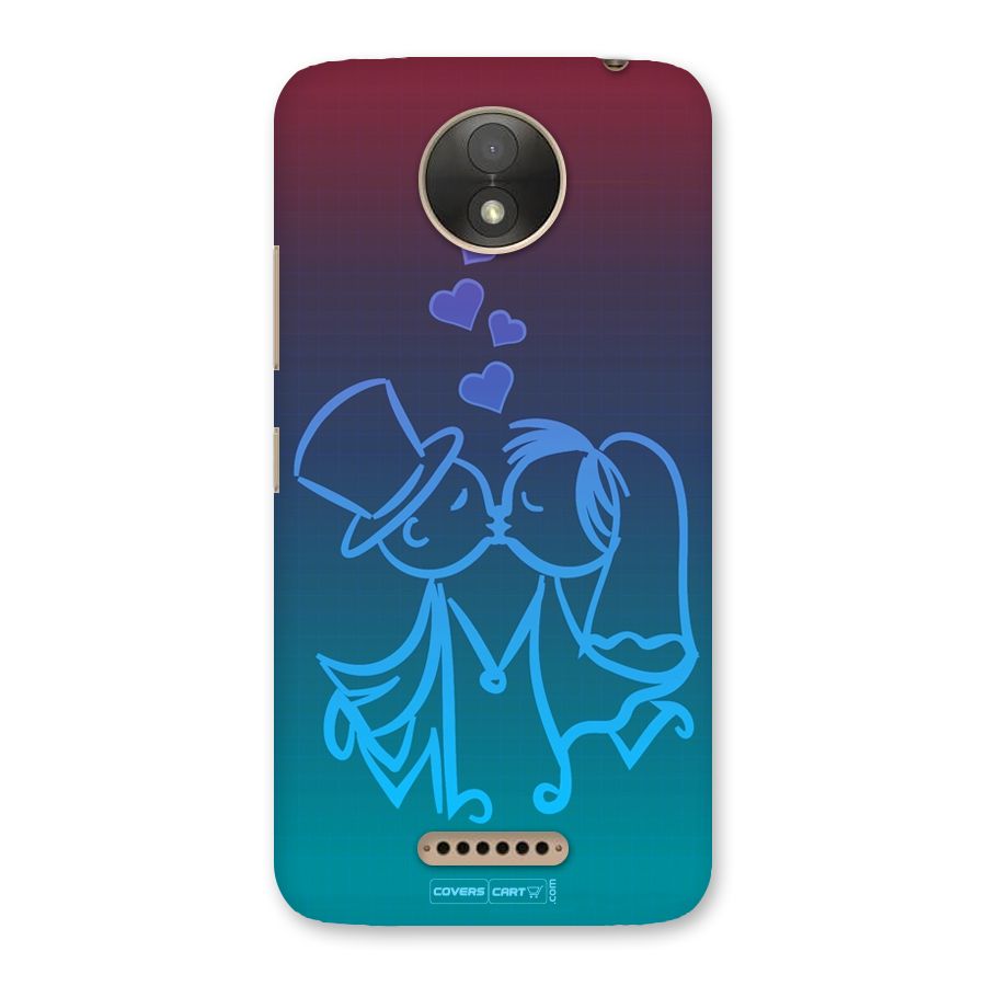Cute Love Back Case for Moto C Plus