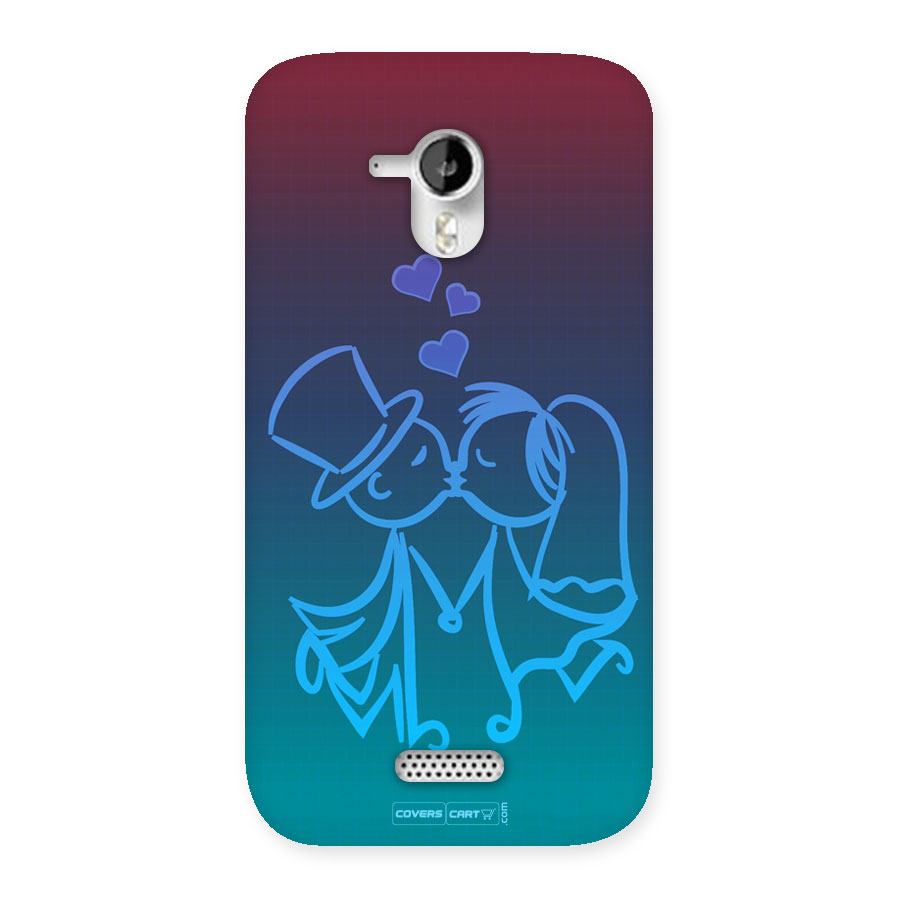 Cute Love Back Case for Micromax Canvas HD A116