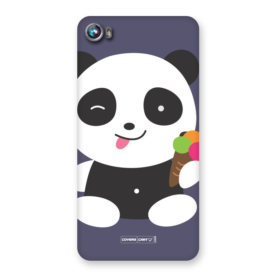 Cute Panda Blue Back Case for Canvas Fire 4