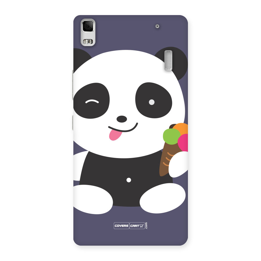 Cute Panda Blue Back Case for Lenovo A7000