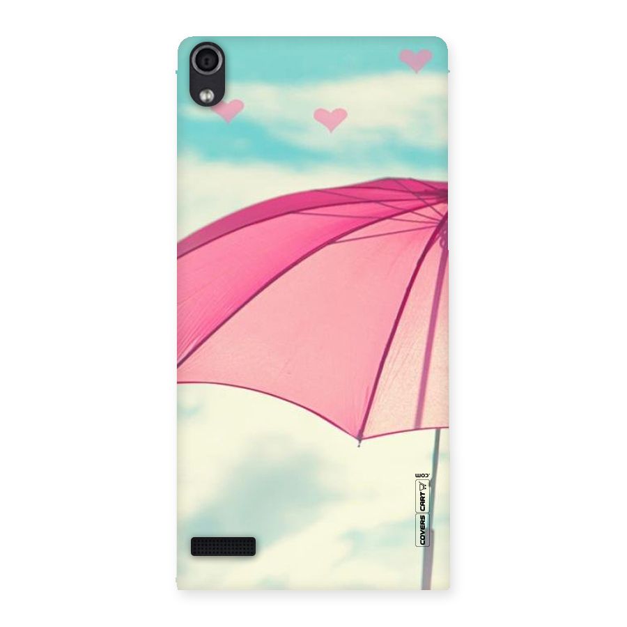 Cute Pink Umbrella Back Case for Ascend P6