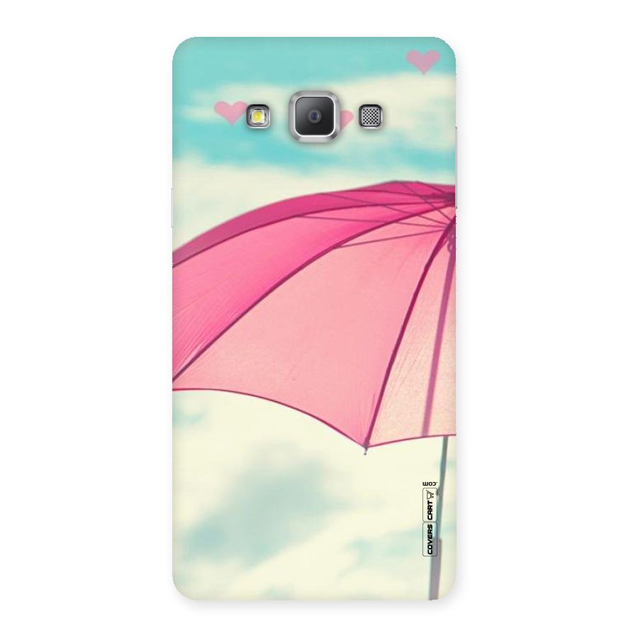 Cute Pink Umbrella Back Case for Galaxy A7