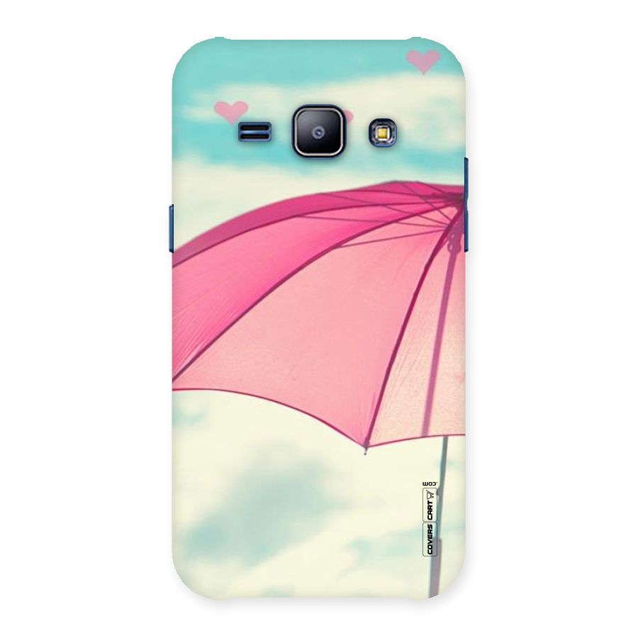 Cute Pink Umbrella Back Case for Galaxy J1