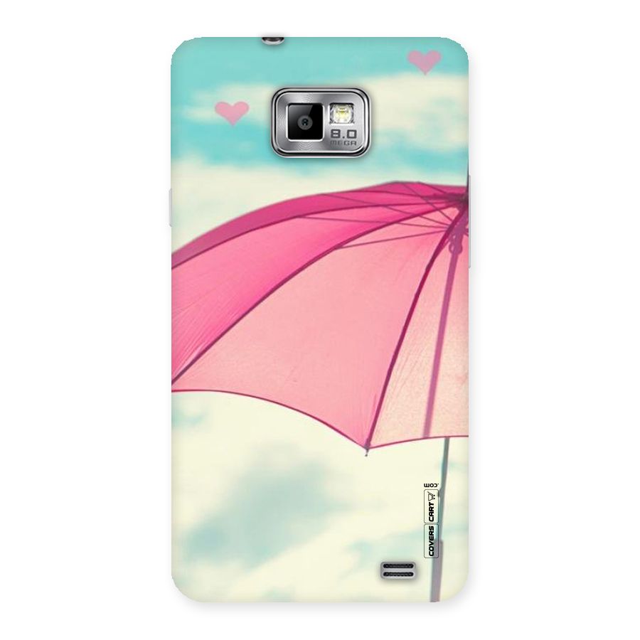 Cute Pink Umbrella Back Case for Galaxy S2