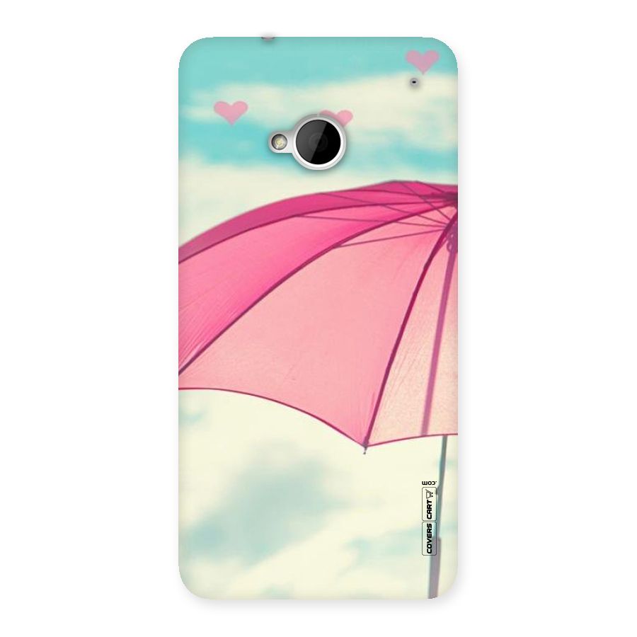 Cute Pink Umbrella Back Case for HTC One M7