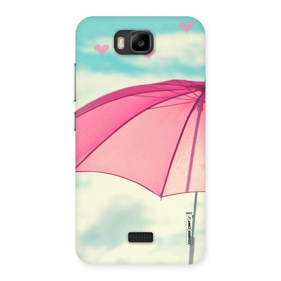 Cute Pink Umbrella Back Case for Honor Bee