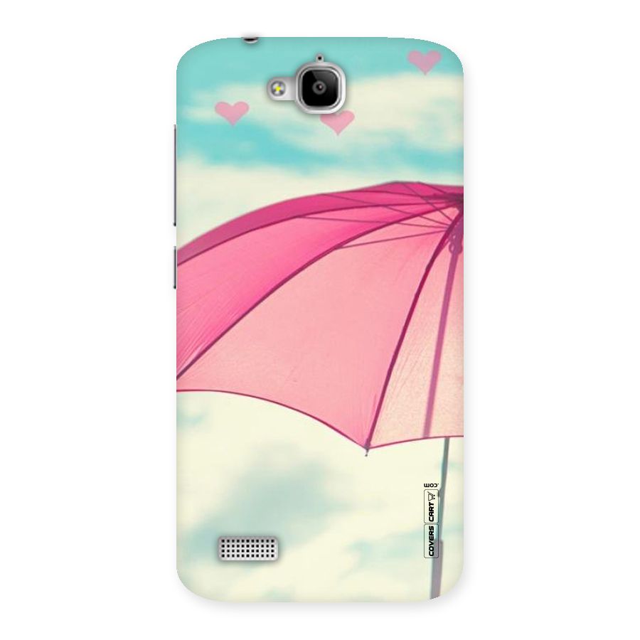 Cute Pink Umbrella Back Case for Honor Holly