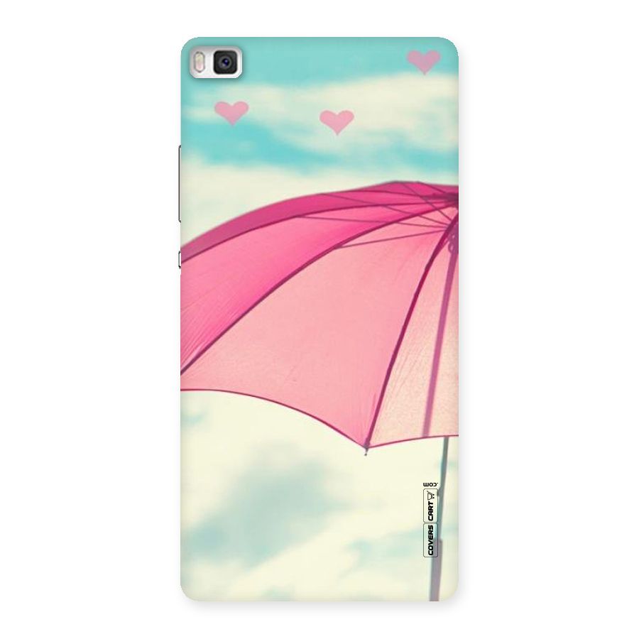 Cute Pink Umbrella Back Case for Huawei P8