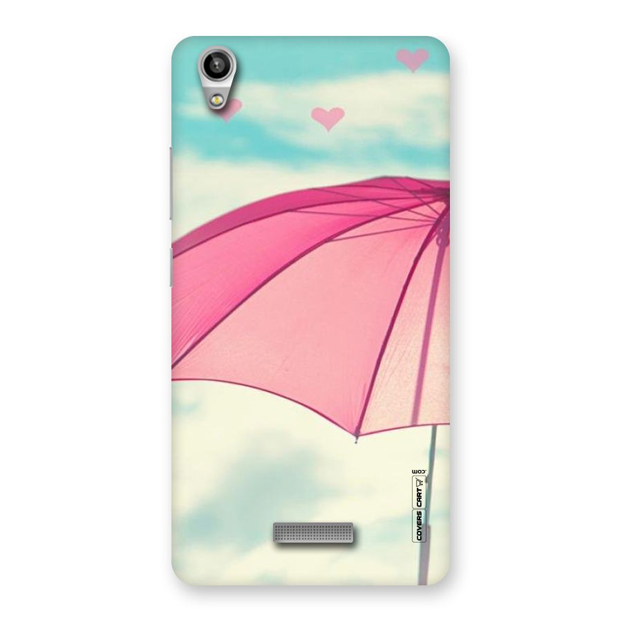 Cute Pink Umbrella Back Case for Lava-Pixel-V1