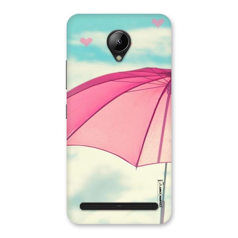 Cute Pink Umbrella Back Case for Lenovo C2