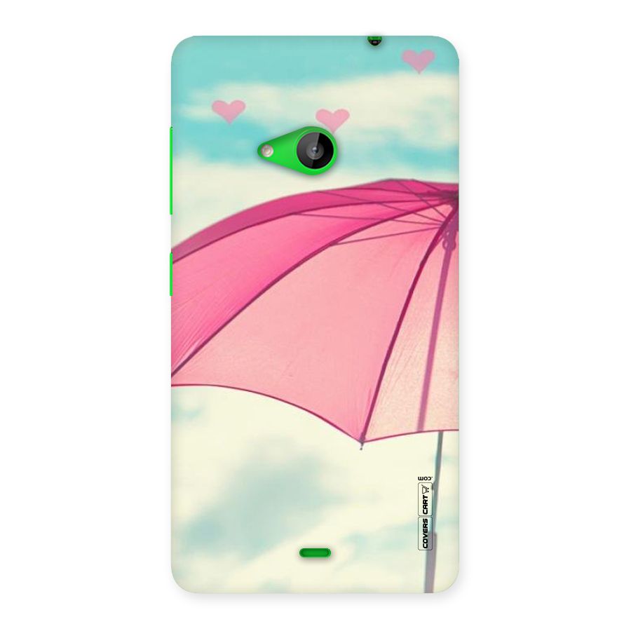 Cute Pink Umbrella Back Case for Lumia 535
