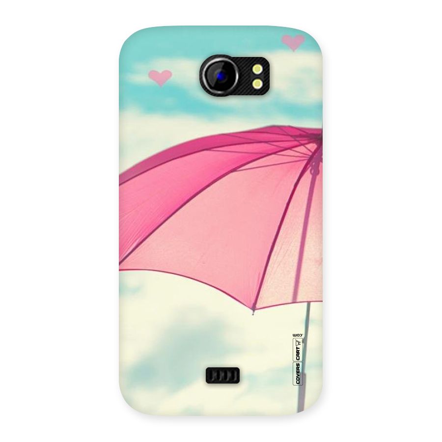Cute Pink Umbrella Back Case for Micromax Canvas 2 A110