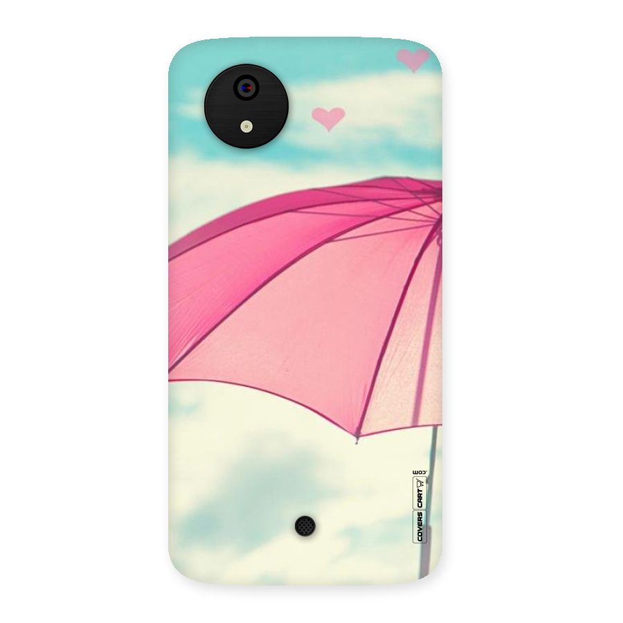 Cute Pink Umbrella Back Case for Micromax Canvas A1