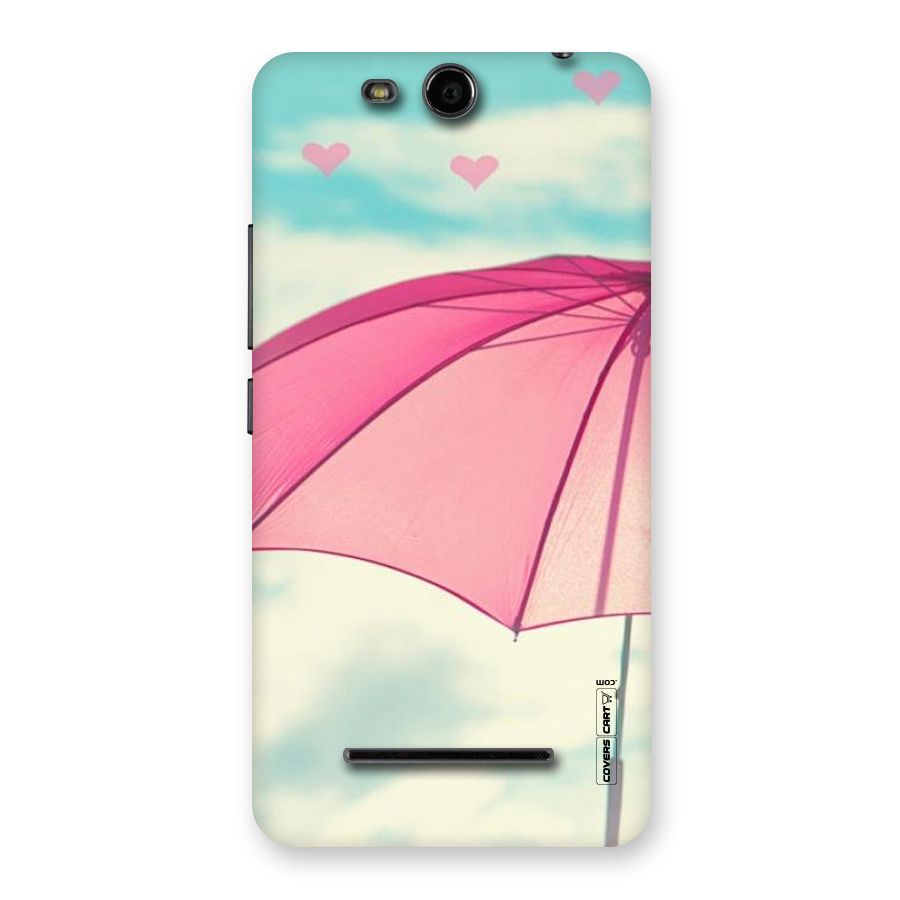 Cute Pink Umbrella Back Case for Micromax Canvas Juice 3 Q392