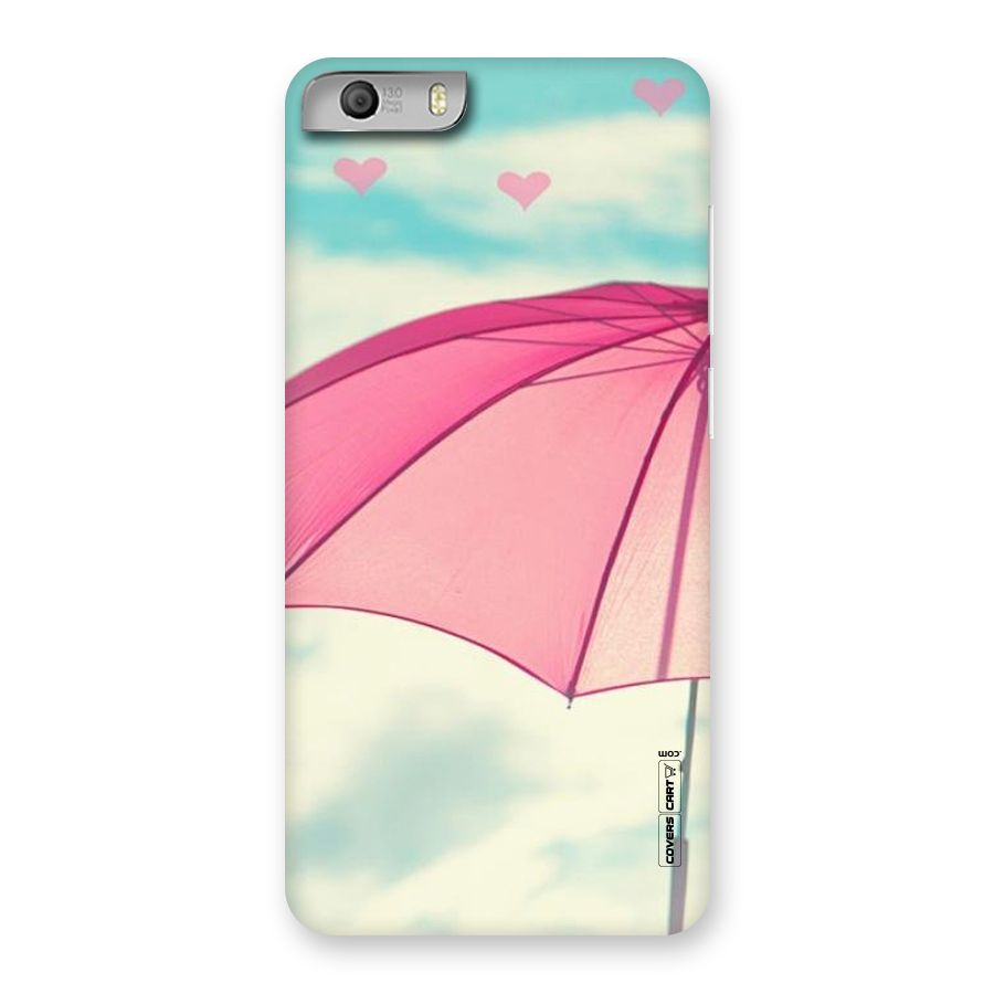 Cute Pink Umbrella Back Case for Micromax Canvas Knight 2