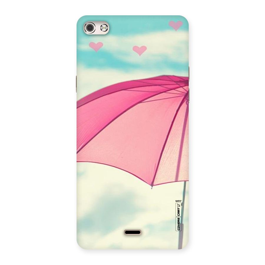 Cute Pink Umbrella Back Case for Micromax Canvas Silver 5