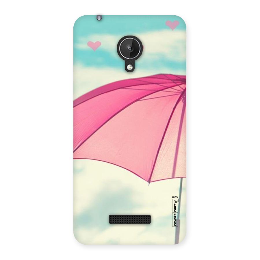 Cute Pink Umbrella Back Case for Micromax Canvas Spark Q380