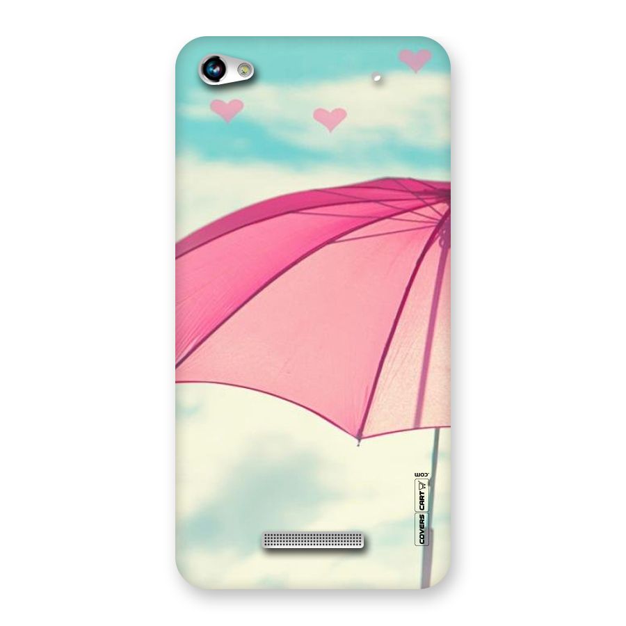 Cute Pink Umbrella Back Case for Micromax Hue 2