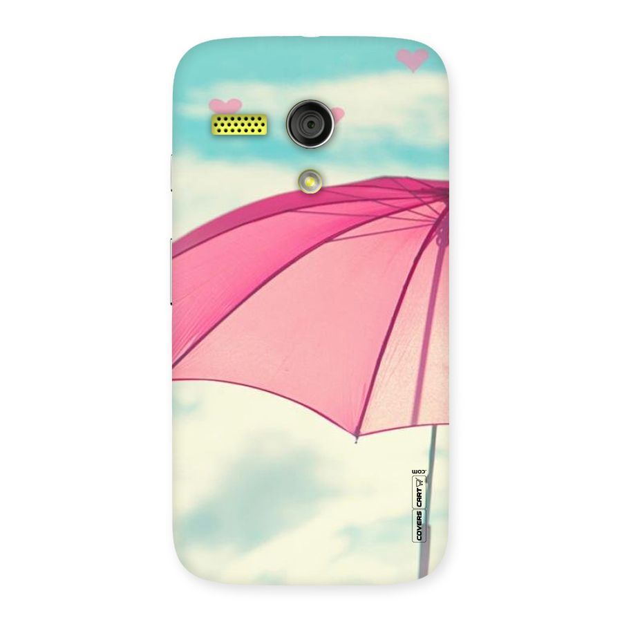 Cute Pink Umbrella Back Case for Moto G