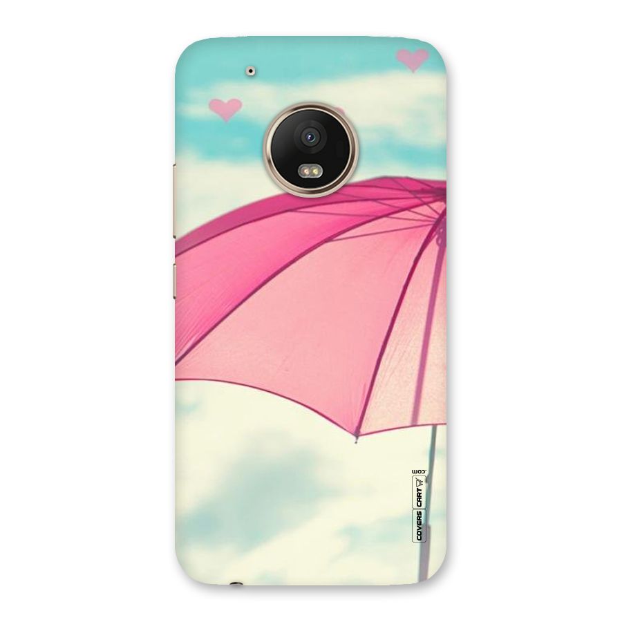 Cute Pink Umbrella Back Case for Moto G5 Plus