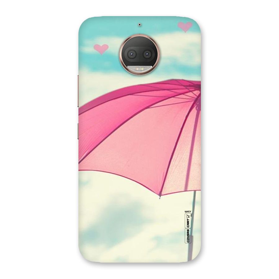 Cute Pink Umbrella Back Case for Moto G5s Plus