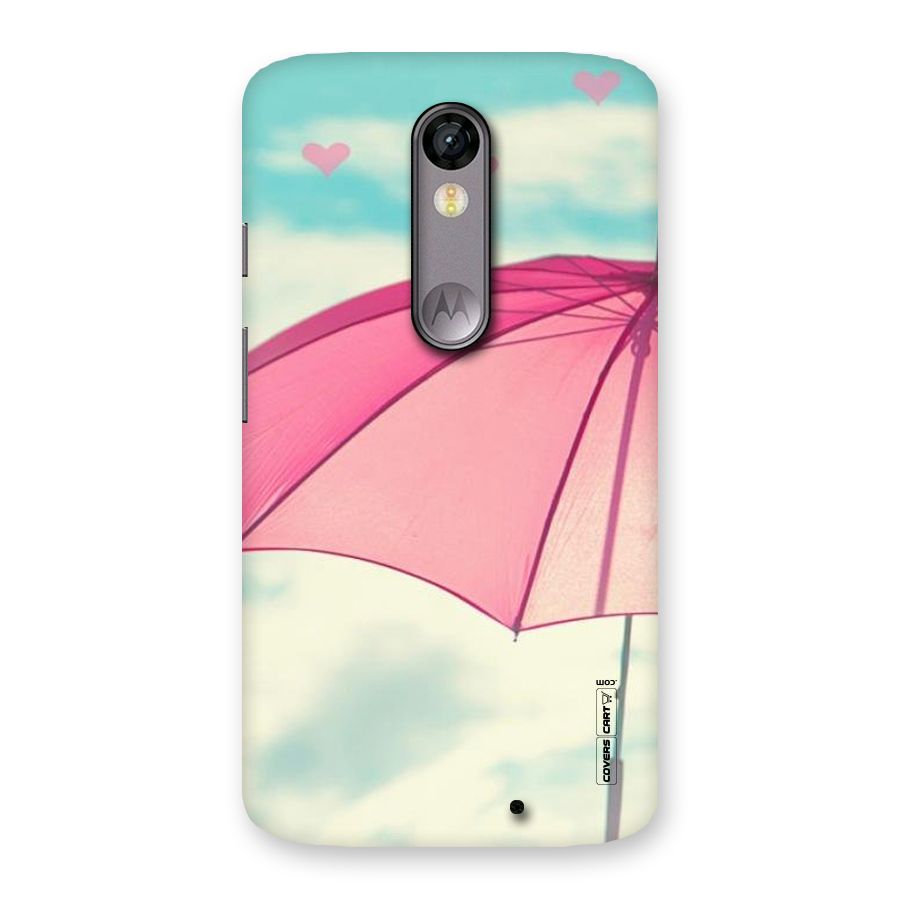 Cute Pink Umbrella Back Case for Moto X Force