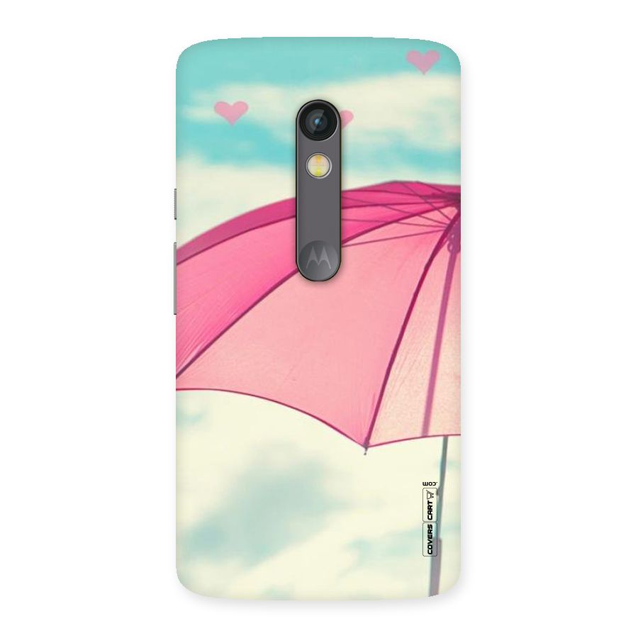 Cute Pink Umbrella Back Case for Moto X Play