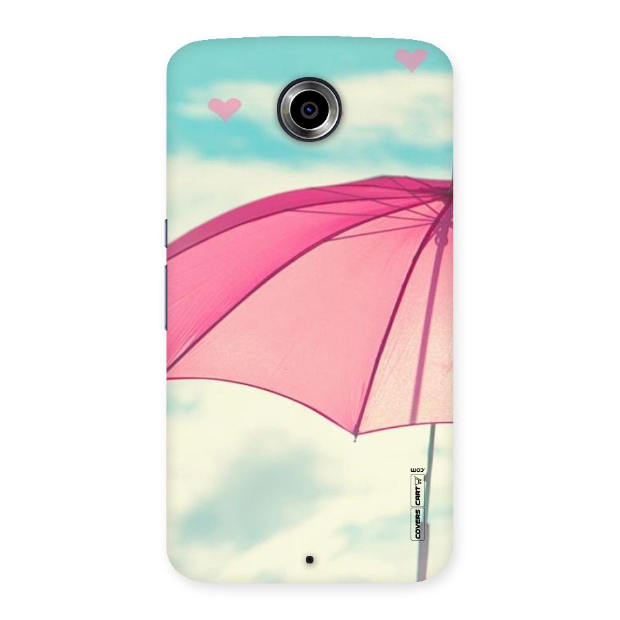 Cute Pink Umbrella Back Case for Nexsus 6