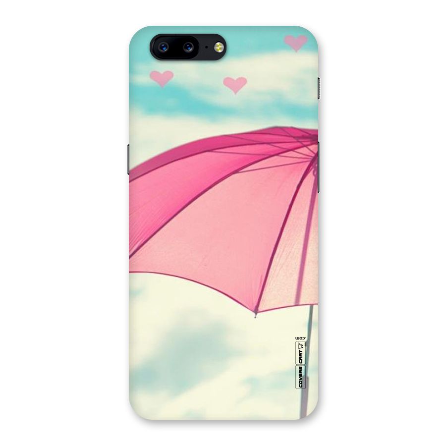 Cute Pink Umbrella Back Case for OnePlus 5
