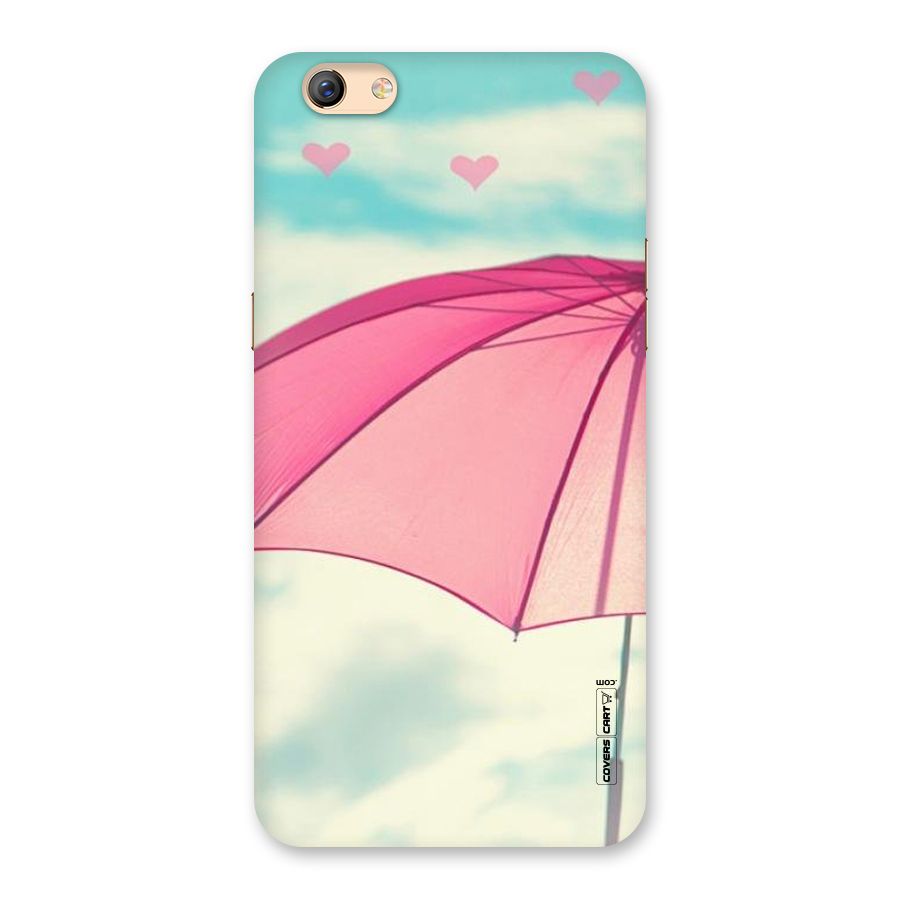 Cute Pink Umbrella Back Case for Oppo F3 Plus