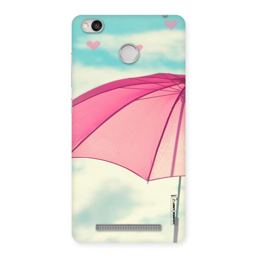 Cute Pink Umbrella Back Case for Redmi 3S Prime